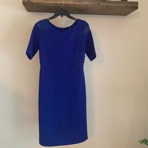 Vibrant blue tahari midi dress!